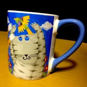 Cartoon Cats and Birds Mug